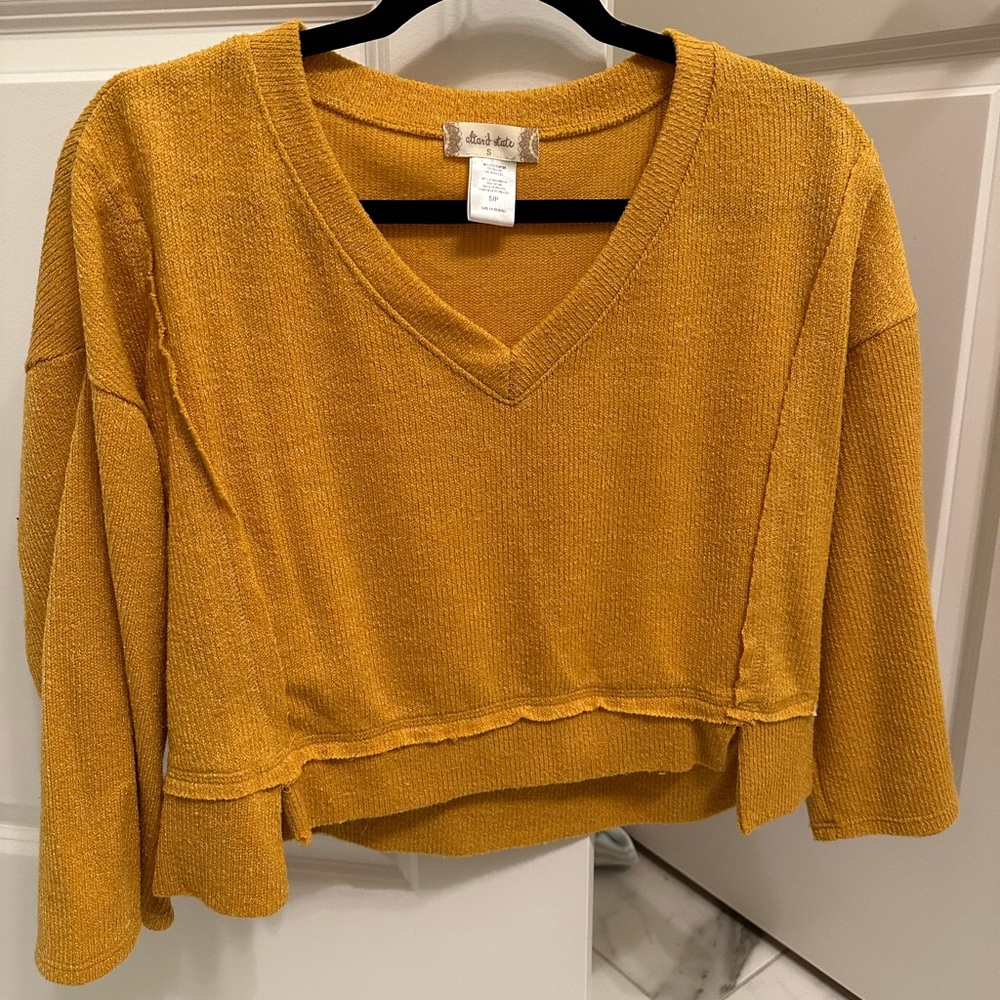 Altered state size small orange yellow thick warm crop top